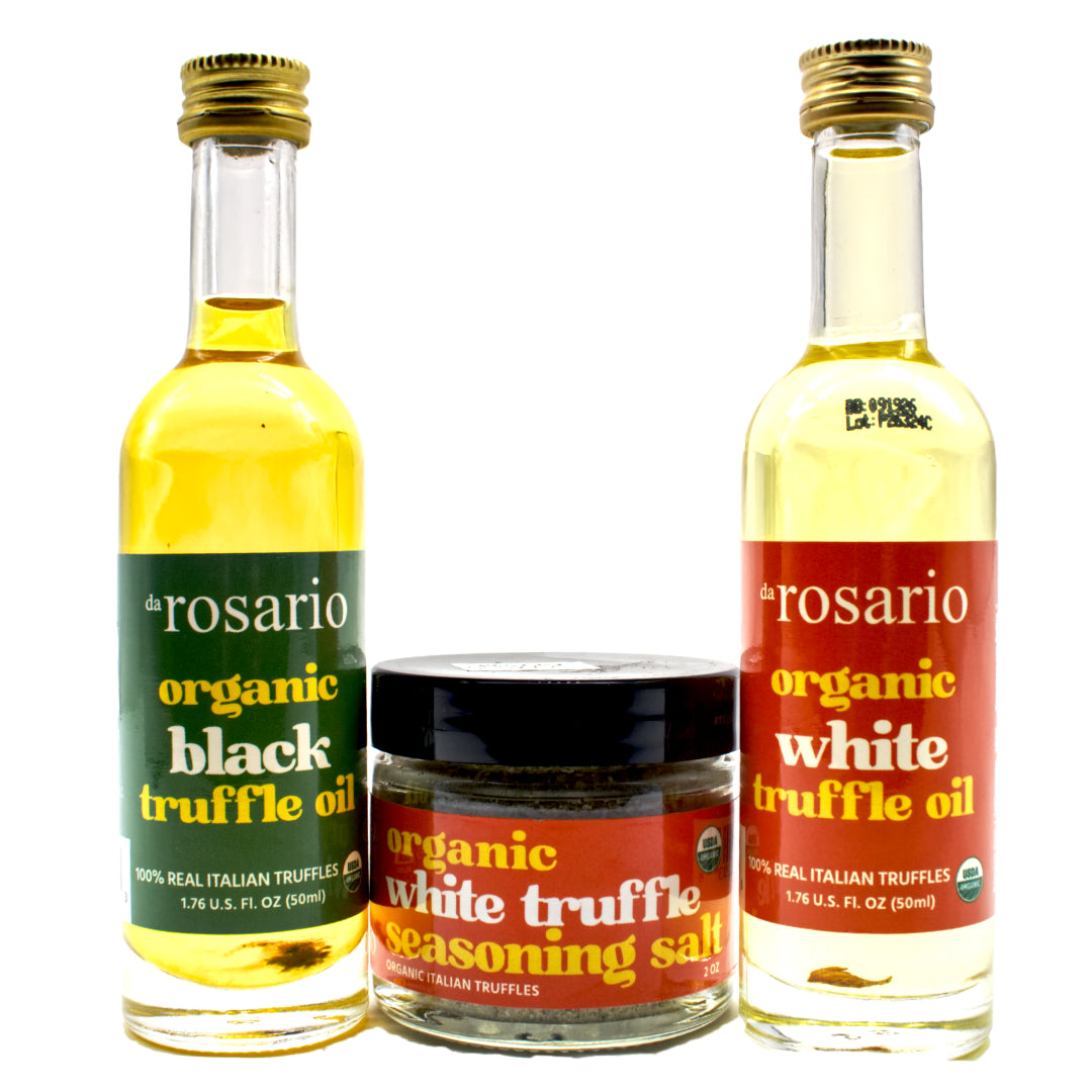 daRosario™ Organic White and Black Truffle Oil with Truffle Seasoning Salt