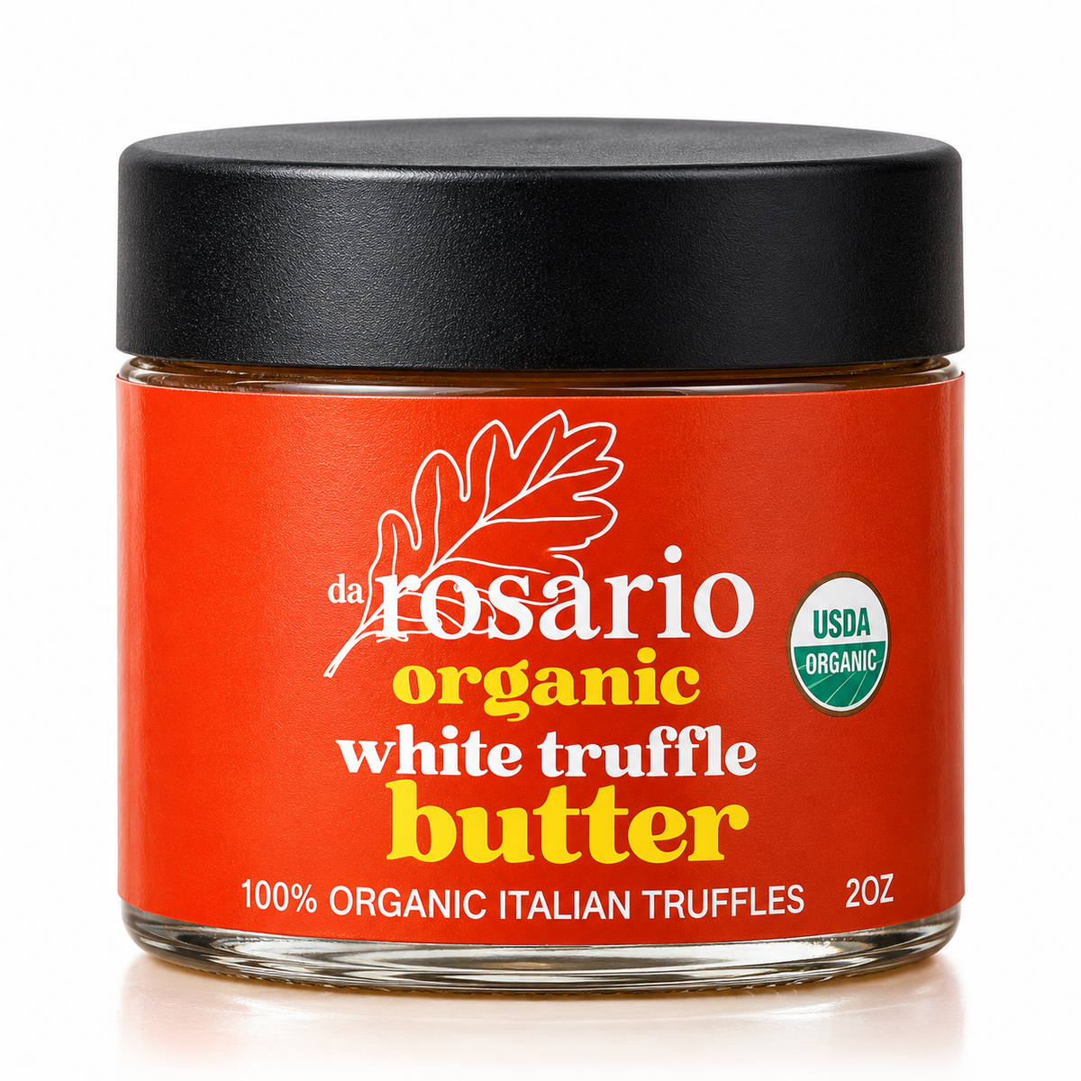 daRosario organic white and black truffle butter, 2 oz jars