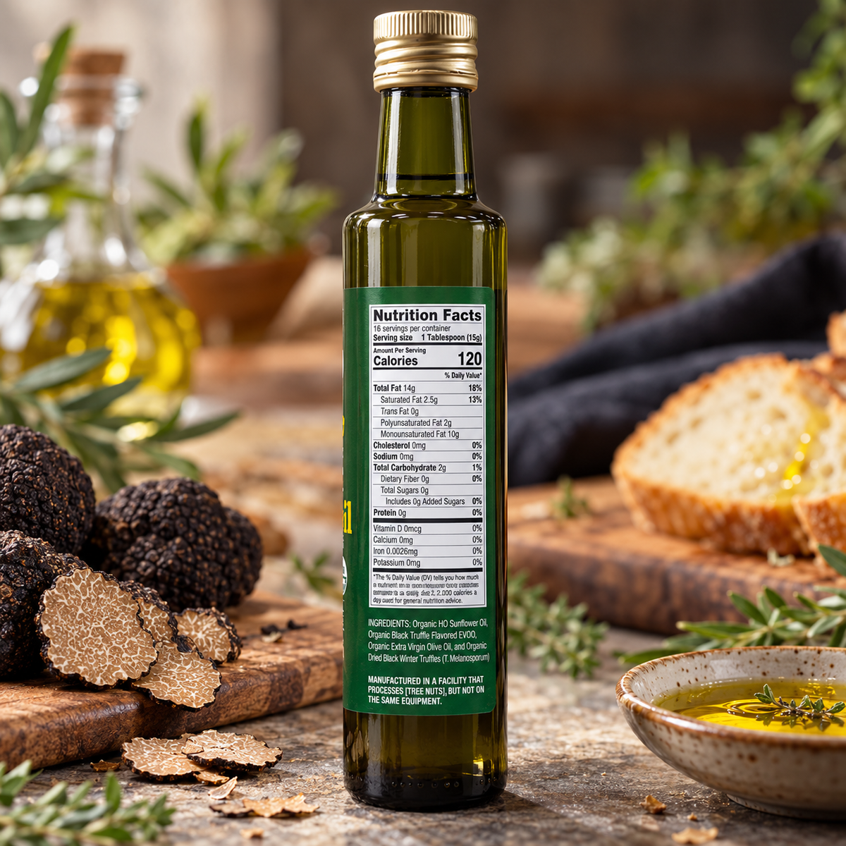 daRosario USDA Organic Black Truffle Oil, 8 oz
