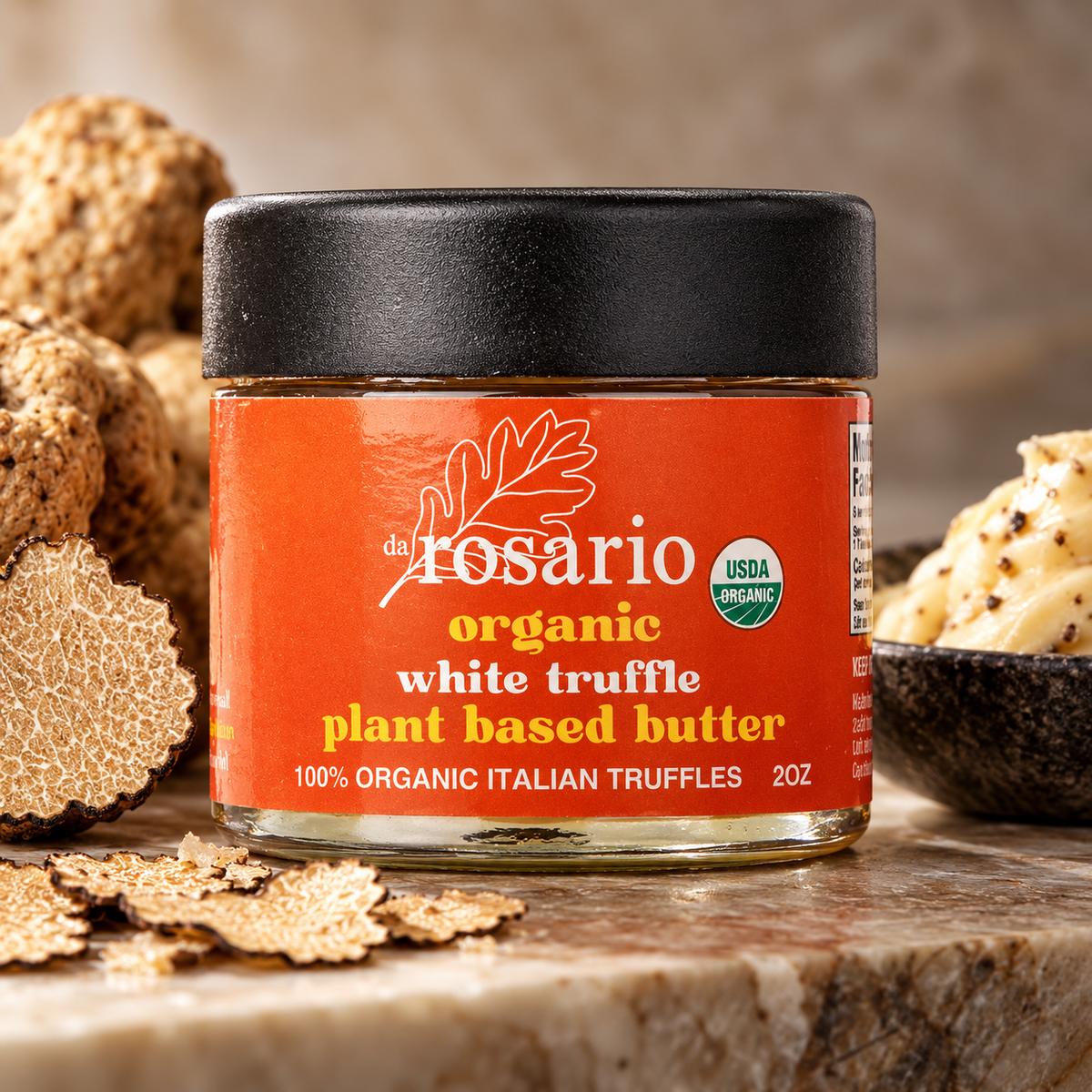 daRosario organic plant-based truffle butter made with real Italian truffles