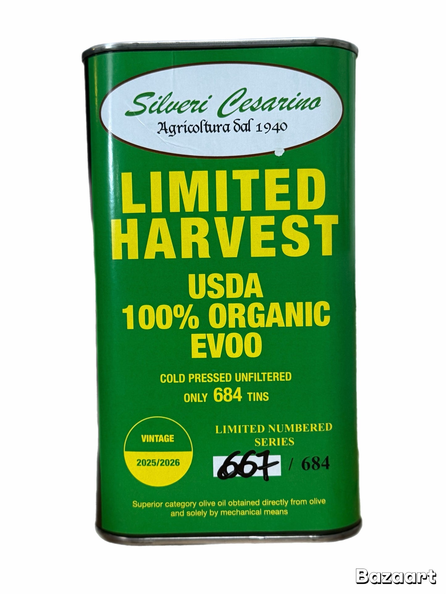 Organic EVOO Small Grove production with gift box - NEW Harvest!