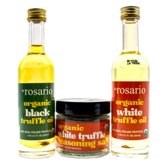 daRosario™ Organic White and Black Truffle Oil with Truffle Seasoning Salt