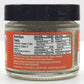 Jar of seasoning with a nutrition facts label on a white background